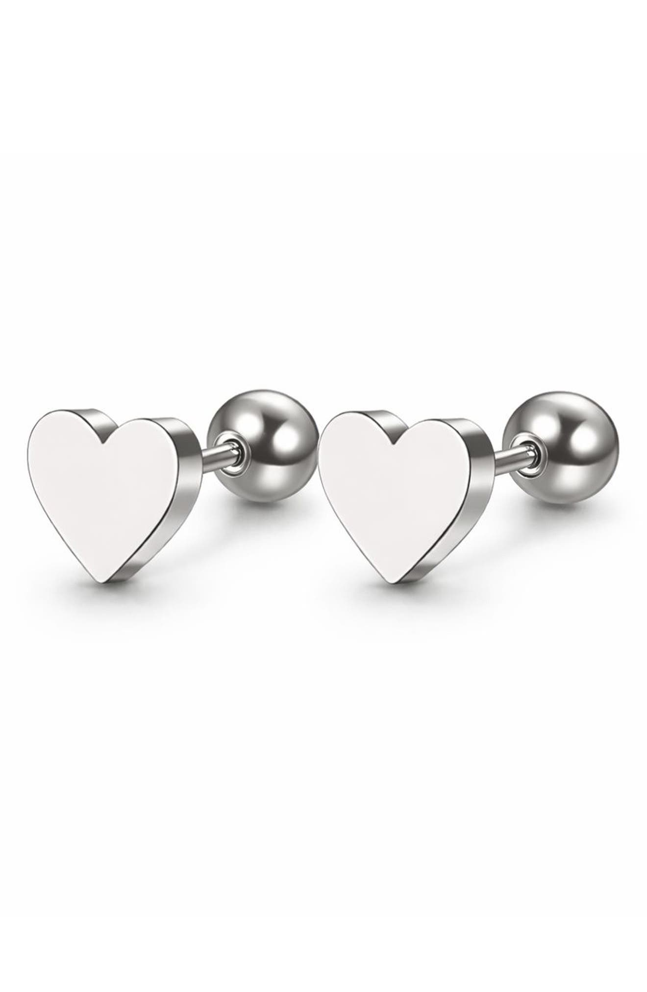 REBL Heart Stud Earrings