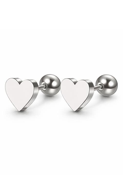 Heart Stud Earrings