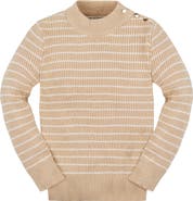 Hope & Henry Baby Girls' Organic Mock Neck Sweater, Infant