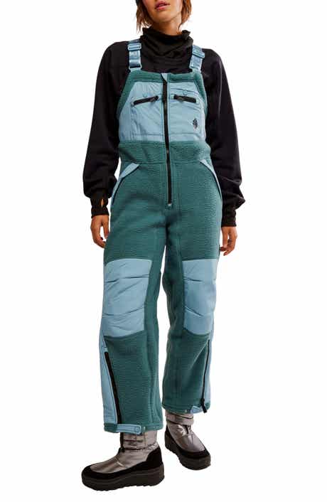 Free People Hit the Slopes High Pile Fleece Snow Bibs