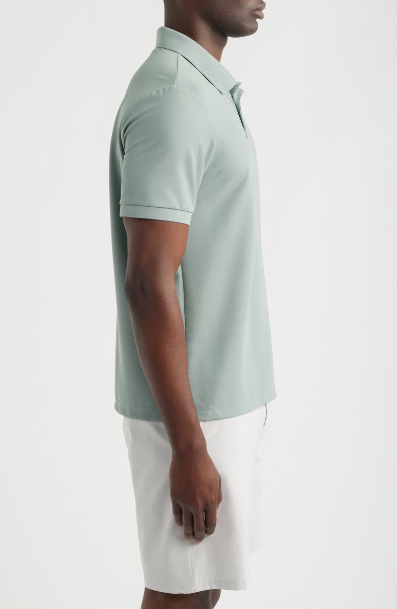 Zella Textured Performance Polo, Alternate, color, Green Slate