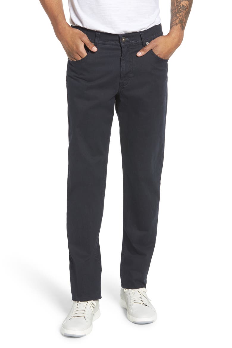 Neat Print Stretch Cotton Pants, Main, color, NAVY