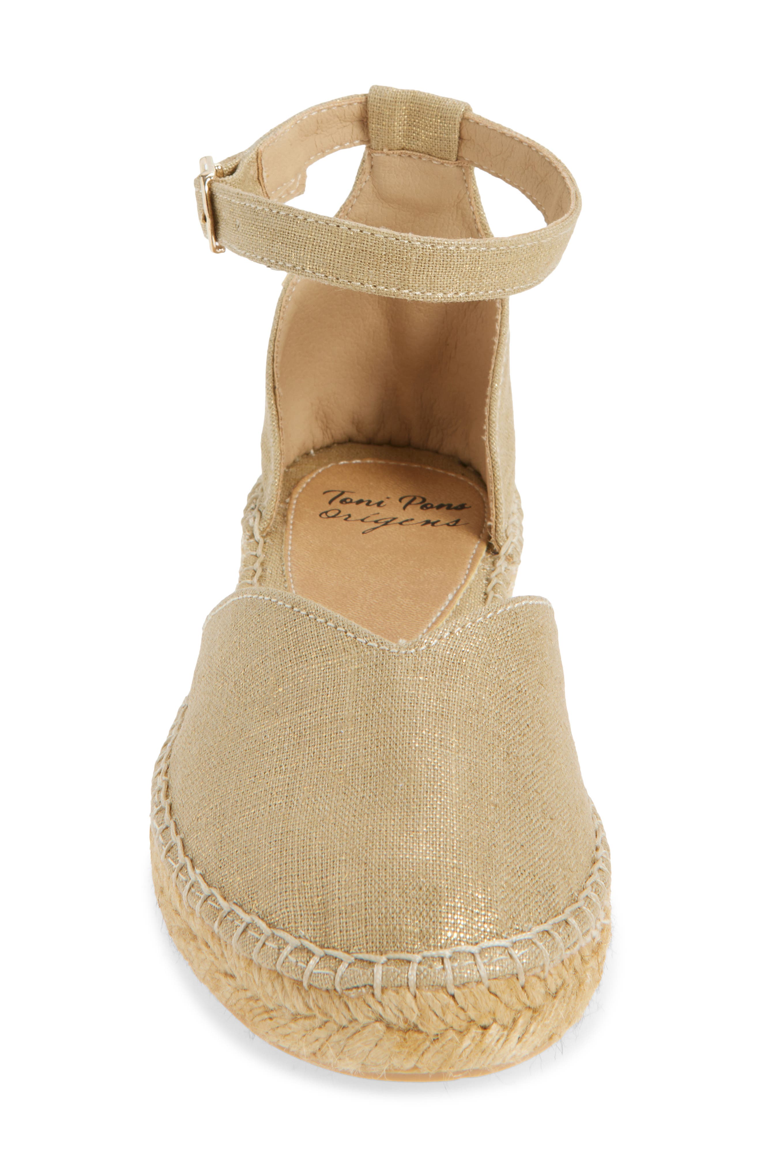 Toni Pons Flora Espadrille Flat, Alternate, color, Natural Platinum