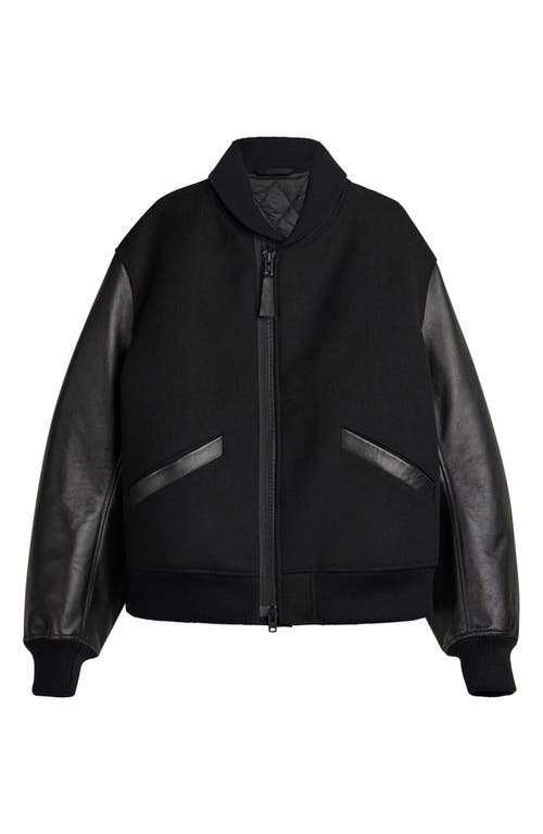 Y-3 X Yohji Yamamoto Ribbed Bomber Jacket In Black