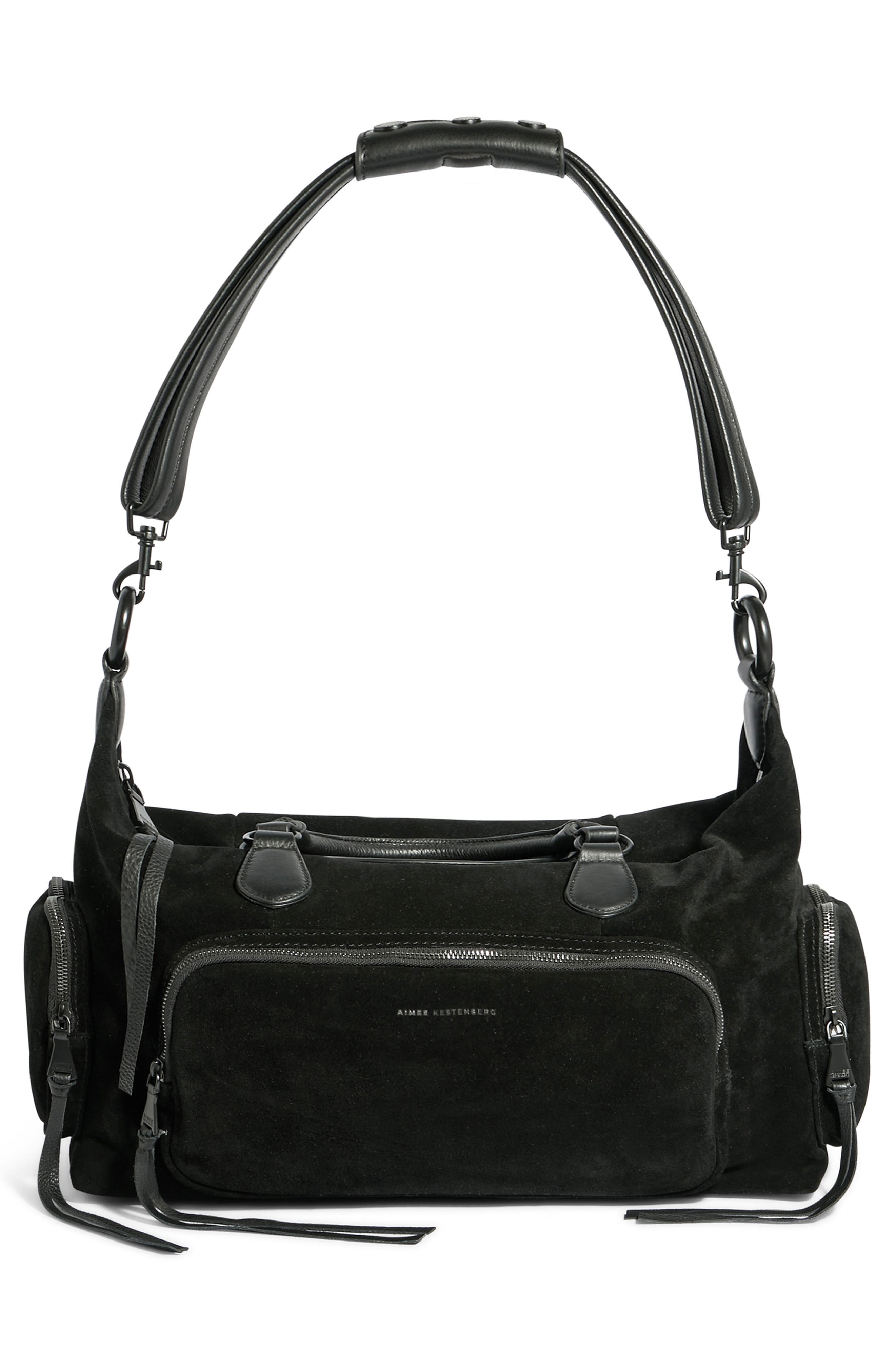 AIMEE Away We Go Leather Duffle Bag, Alternate, color, 