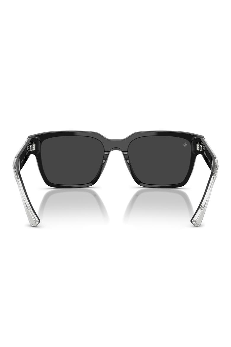 55mm Polarized Square Sunglasses, Alternate, color, BLACK / GREY POLAR