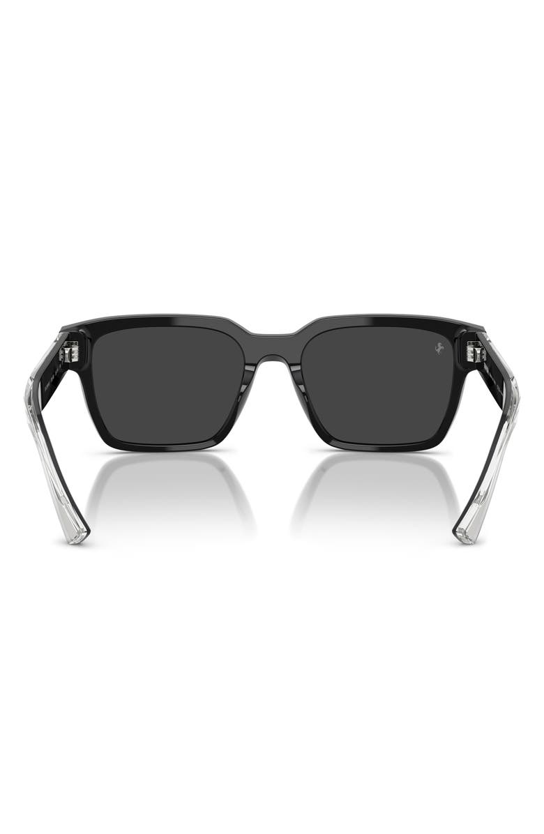 Scuderia Ferrari 55mm Polarized Square Sunglasses, Alternate, color, Black / Grey Polar