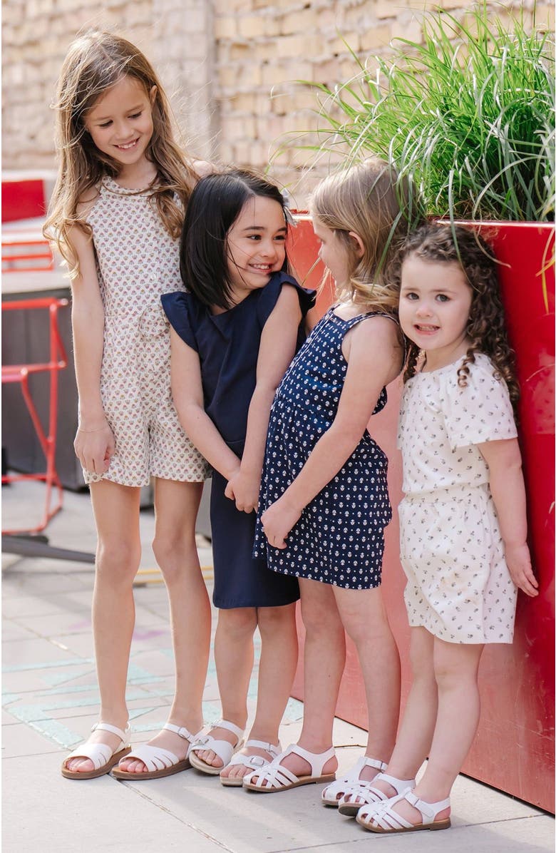 Hope & Henry Girls' Flutter Sleeve Knit Drop Waist Dress Made with Organic Cotton, Kids, Alternate, color, 