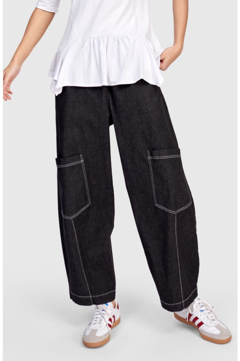 Papaya Relaxed Pants, Main, color, Black Denim