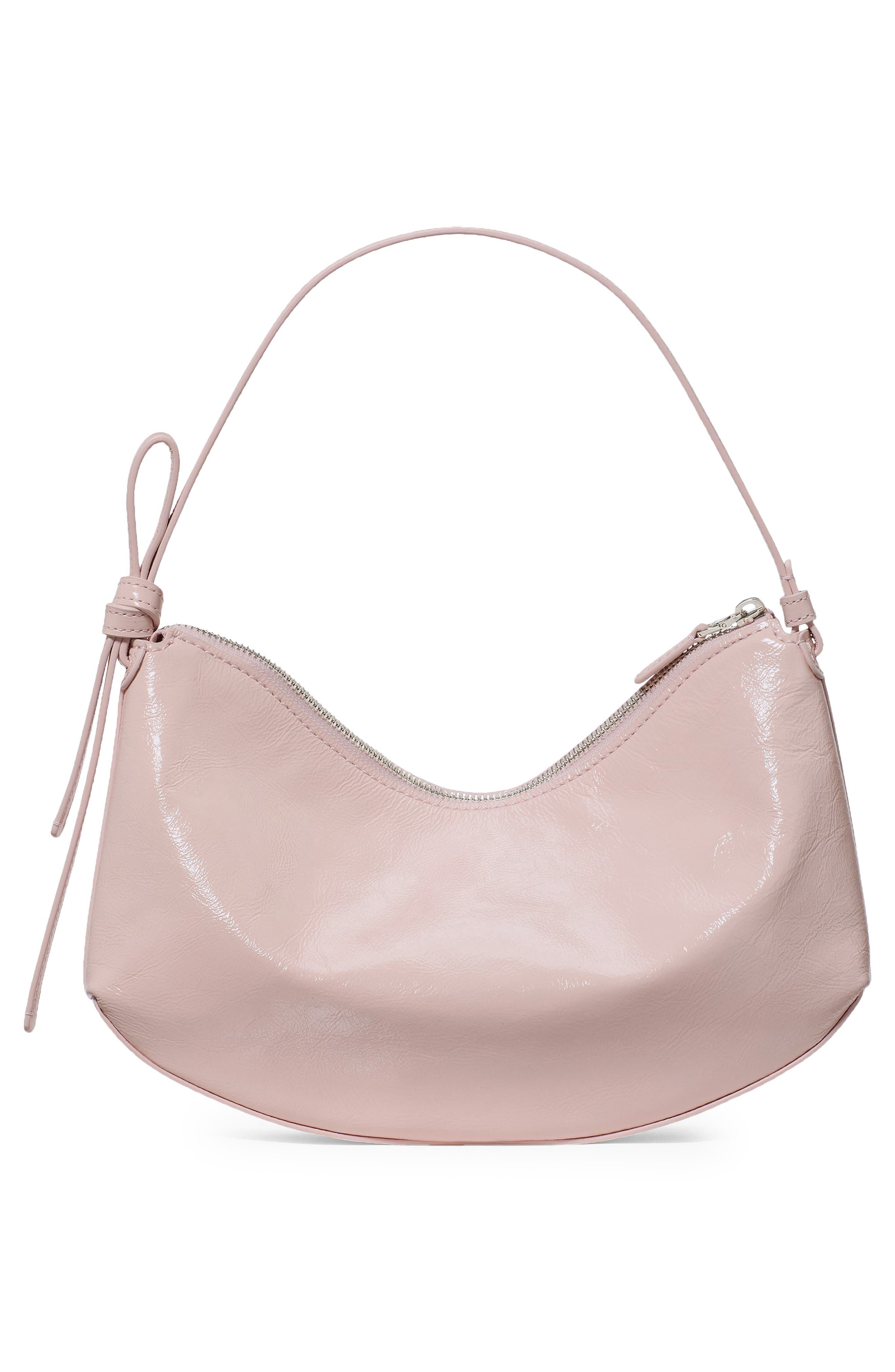 Kate Spade New York loop crinkle patent leather shoulder bag, Alternate, color, 