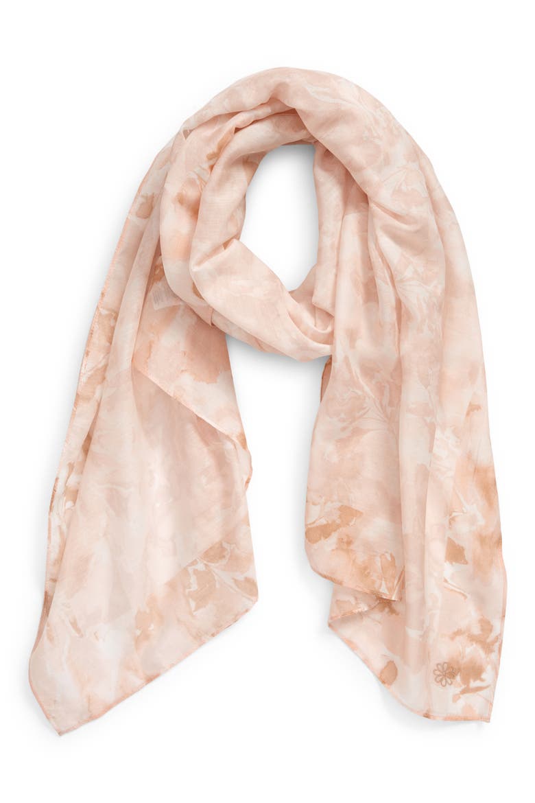 Henna & Hijabs Cotton & Silk Hijab, Alternate, color, BEIGE WASH PETAL