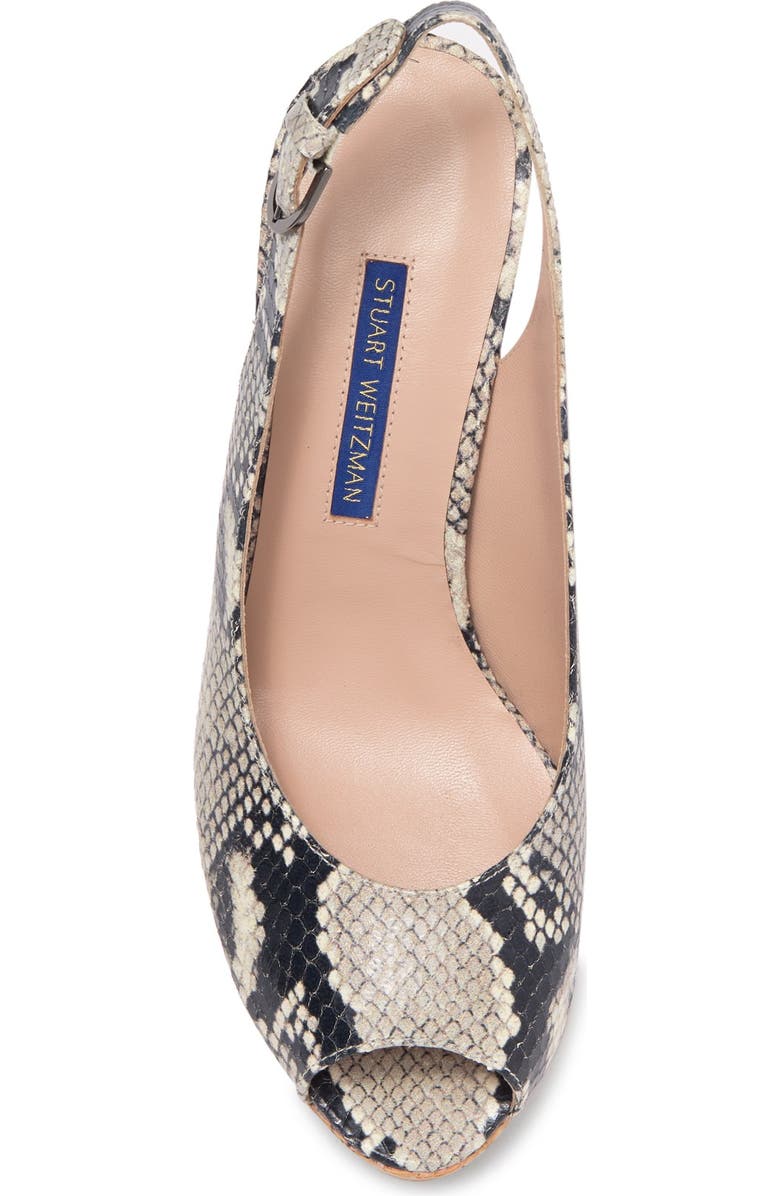 Stuart Weitzman Jean Leather Wedge Sandal, Alternate, color,