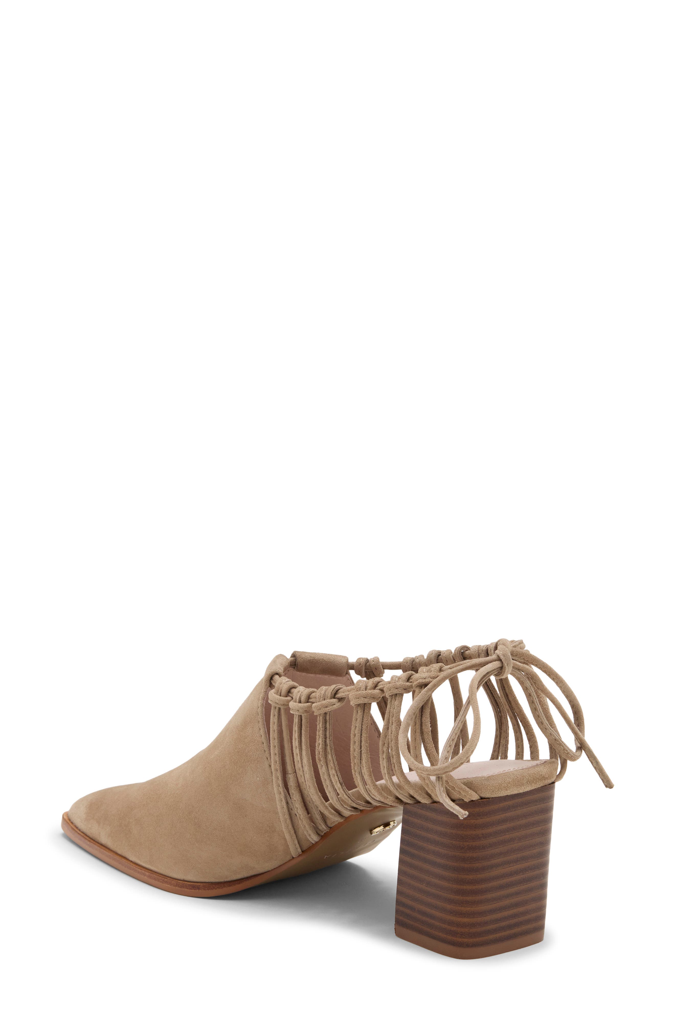 Christina Pointed Toe Leather Mule, Alternate, color, TAUPE