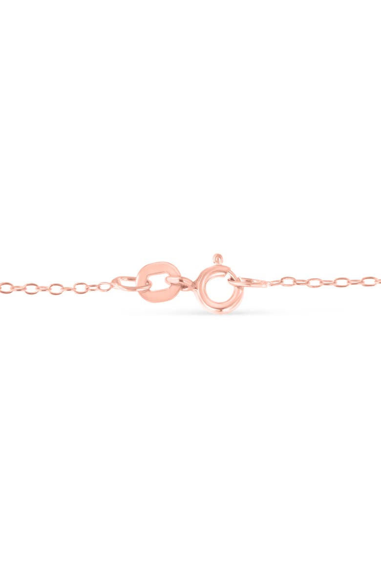 Silver 1/2 Cttw Diamond Station Necklace, Alternate, color, Rose Gold over Silver