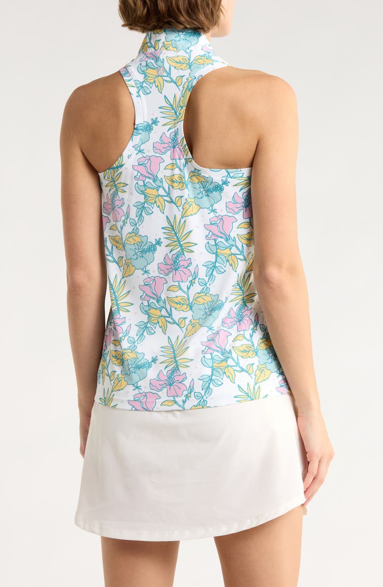 Swannies Hurley Half Zip Knit Polo Sleeveless Half Zip Polo, Alternate, color, White