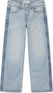 abercrombie kids Kids' Braided High Waist Wide Leg Jeans