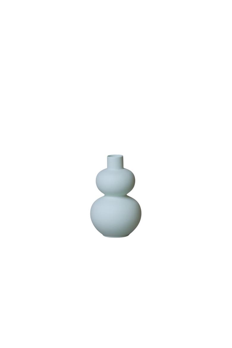 Matte Porcelain Mini Double Lobed Vase, Main, color, Mint