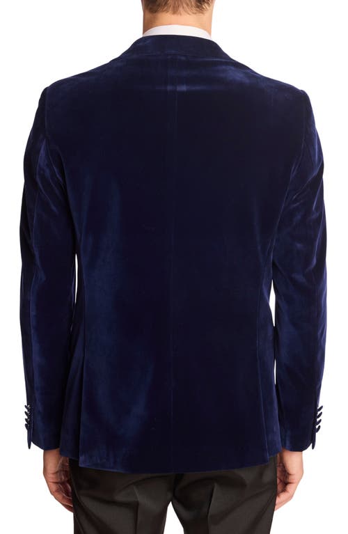 Paisley & Gray Kyle Slim Fit Velvet Dinner Jacket In Blue