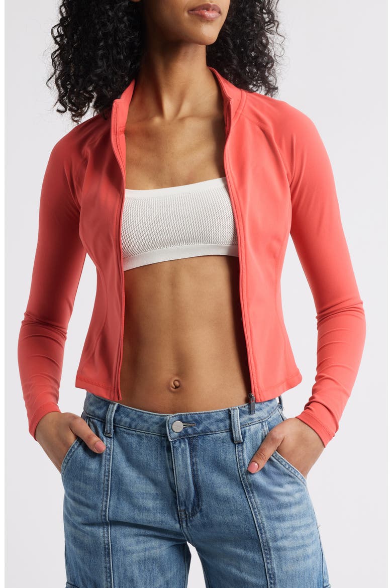 Bella Zip Up Jacket, Main, color, CARDINAL/ RED