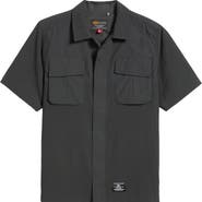 Alpha Industries Seersucker Short Sleeve Button-Up Shirt