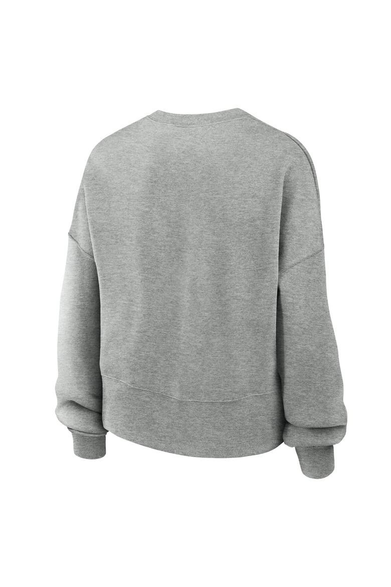 Women's Nike Heather Gray Minnesota Golden Gophers Phoenix Fleece Pullover Sweatshirt, Alternate, color, Heather Gray