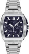 FERRAGAMO Tonneau Chronograph Bracelet Watch, 41.8mm