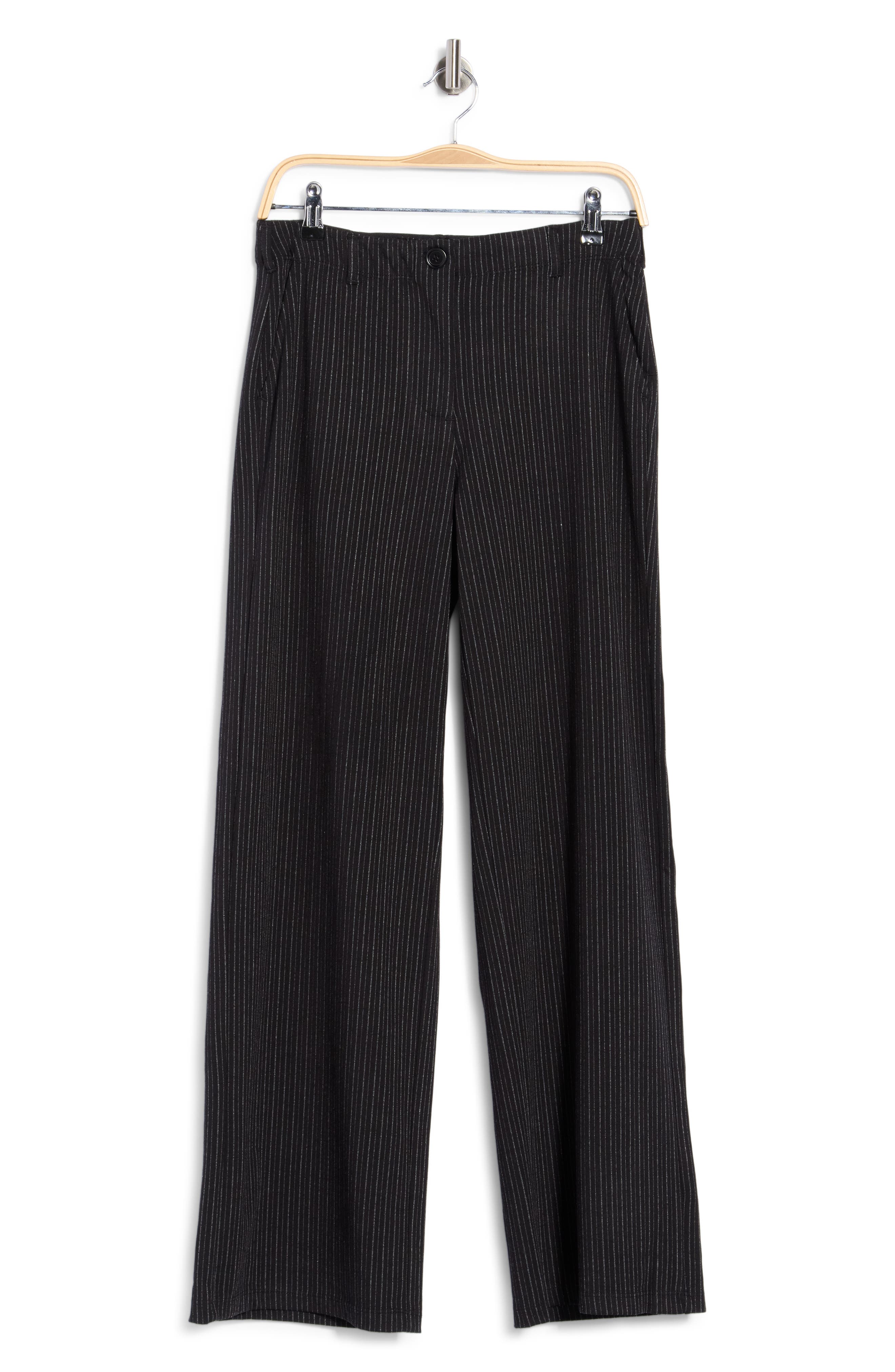 selected BLACK/ IVORY PINSTRIPE