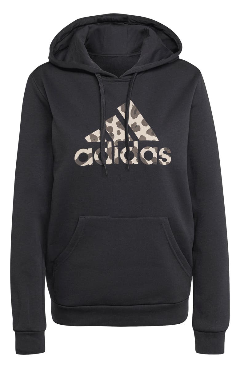 adidas Animal Print Hoodie, Alternate, color, 