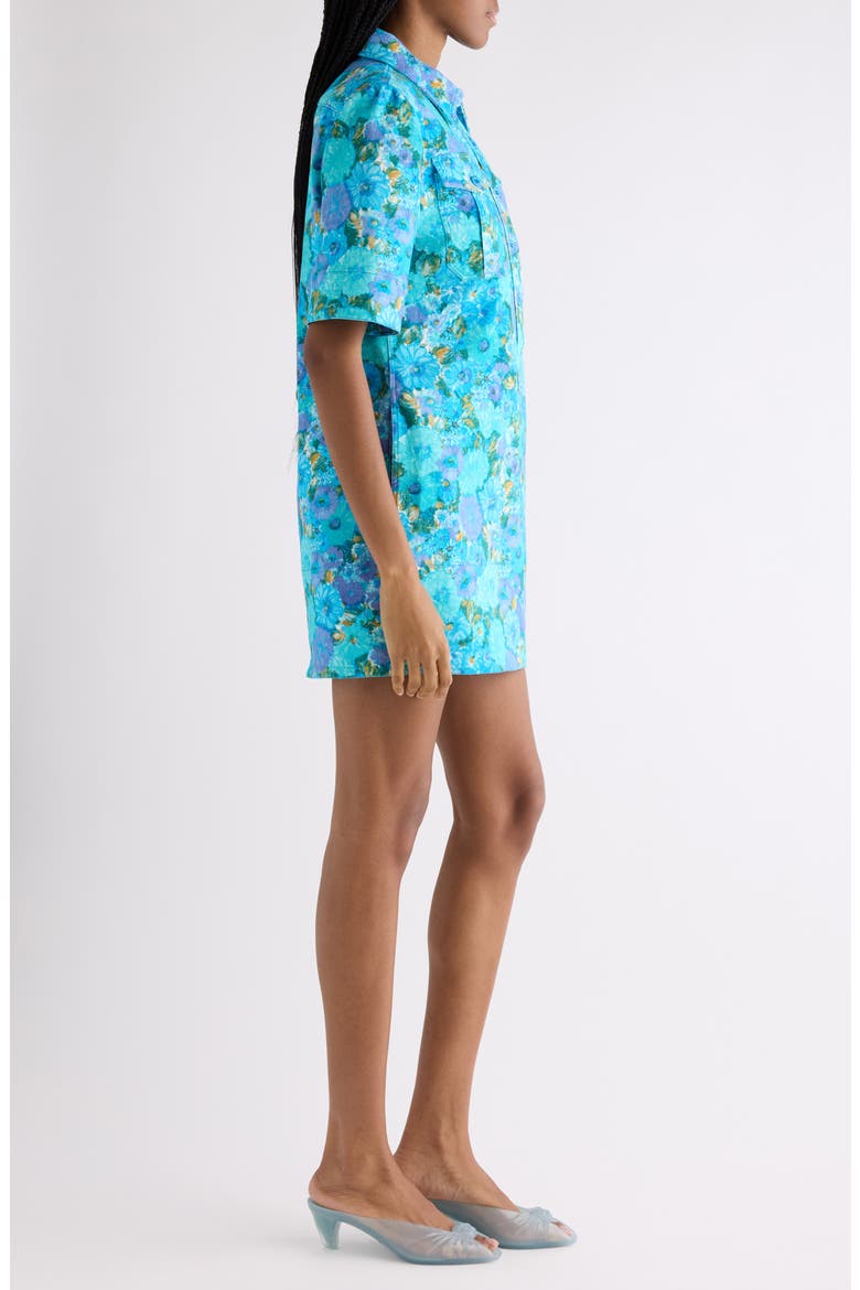 Daisies Twill Minidress, Alternate, color, MULTICOLOR BLUE