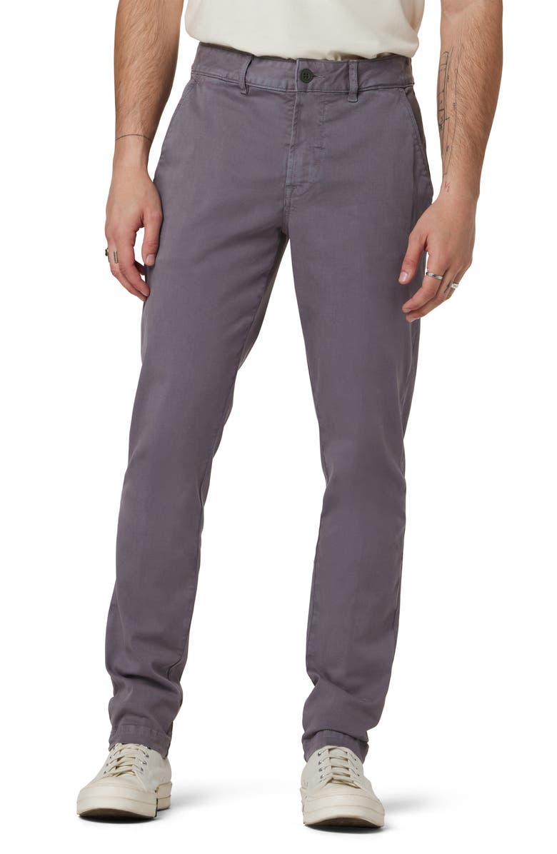 Hudson Jeans Classic Slim Straight Leg Stretch Chinos, Main, color, Metal
