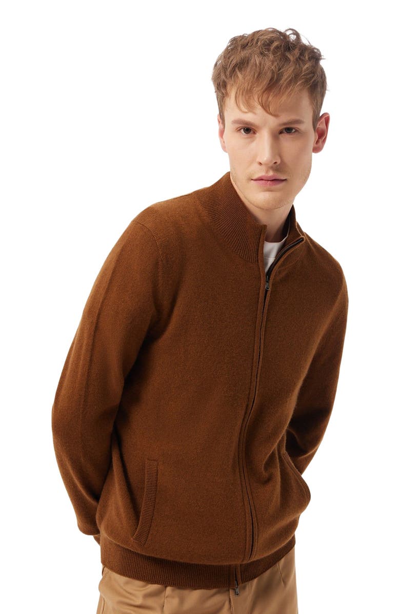 GOBI Mongolian Cashmere Essential Full-Zip Cashmere Cardigan, Alternate, color, 