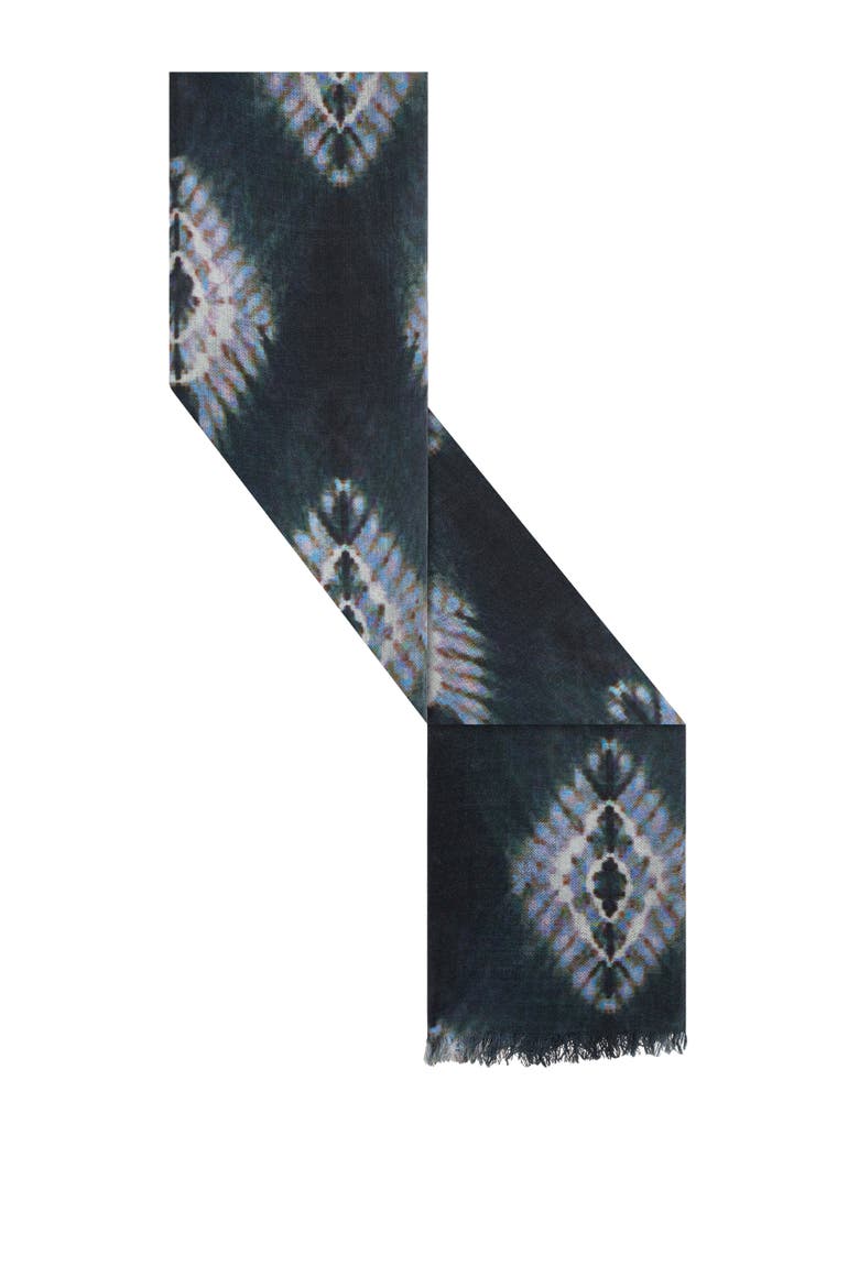 Sina Tie Dye Print Scarf, Alternate, color, Dark Green