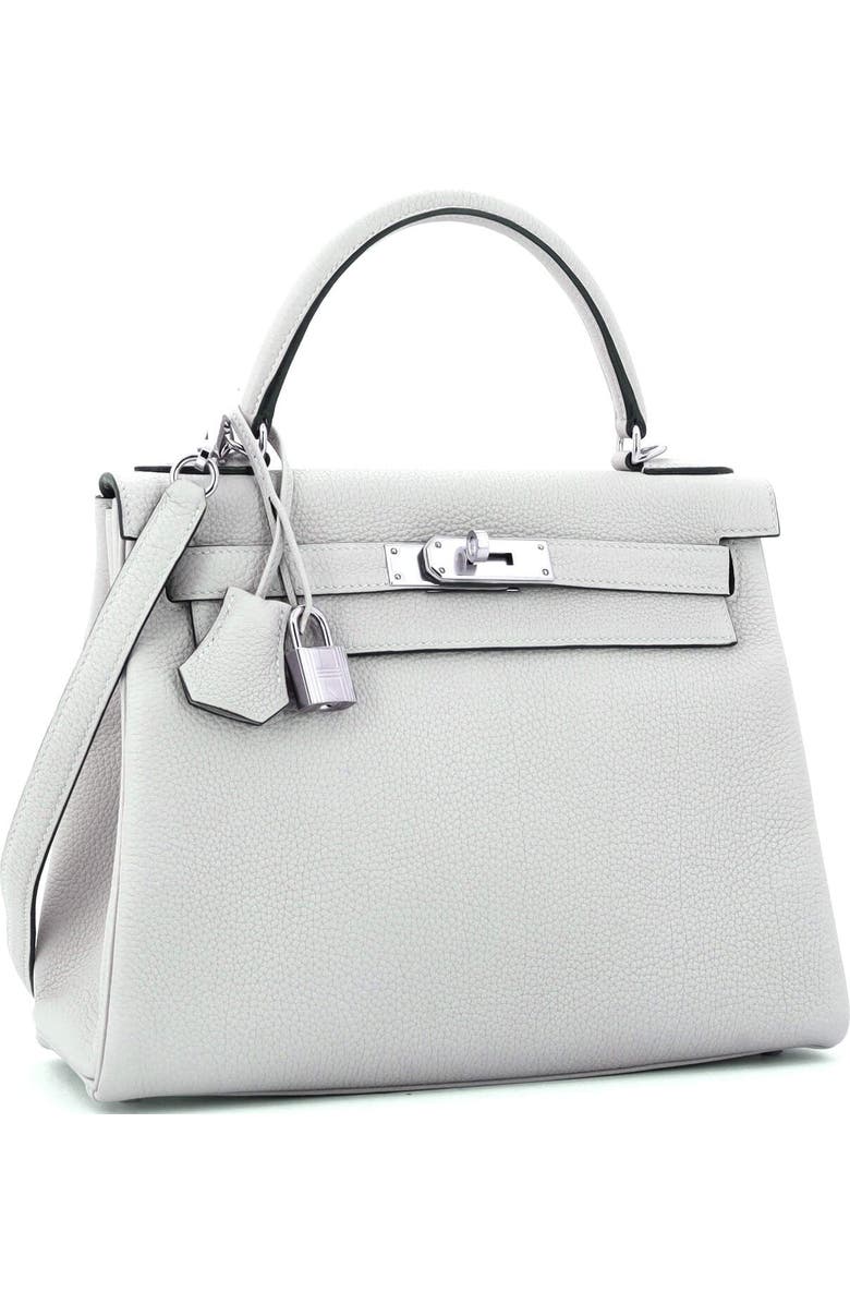 Pre-Owned Hermes Kelly Handbag Grey Togo with Palladium Hardware 28, Alternate, color,