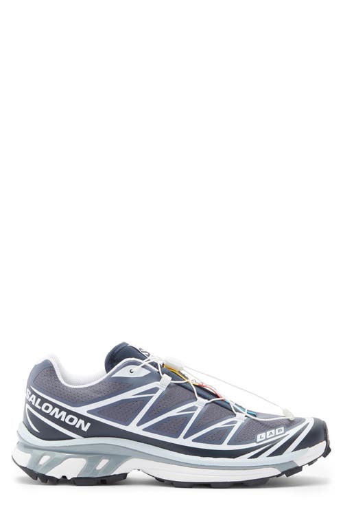Salomon Xt-6 Grisaille Grey Mesh Sneakers In Multi