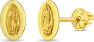 In Season Jewelry 14k Our Lady of Guadalupe Earrings