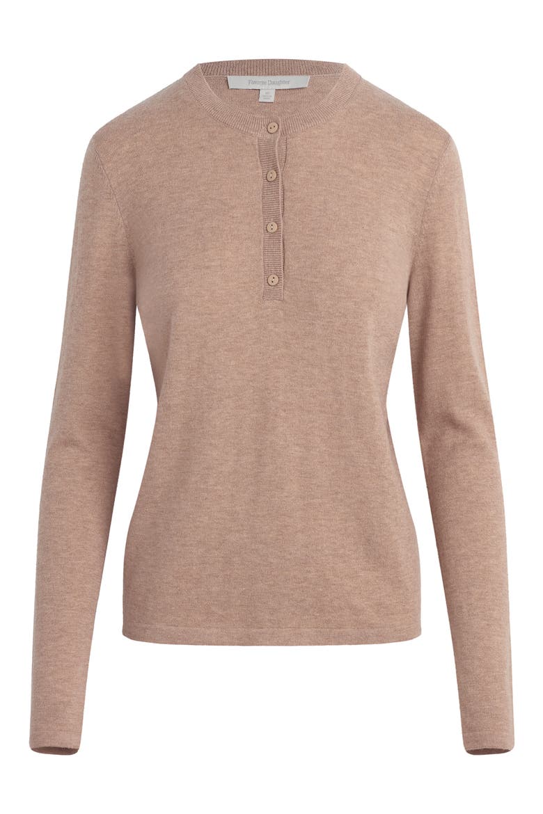Lounge Merino Wool & Cashmere Blend Henley, Alternate, color, MOCHA