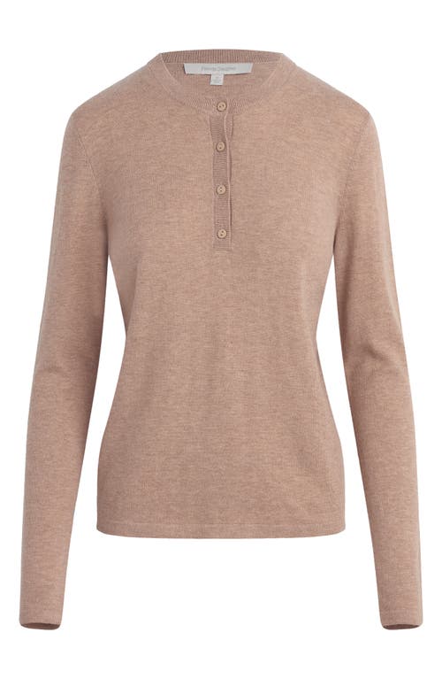 Favorite Daughter Lounge Merino Wool & Cashmere Blend Henley In Brown