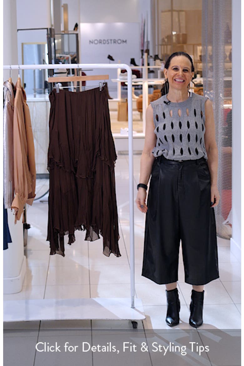 Ruffled Chiffon Maxi Skirt video