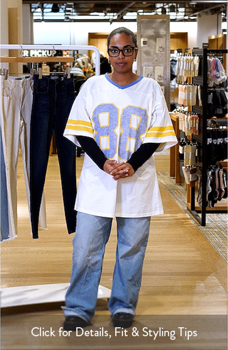 Angel Track Oversized Cotton Graphic T-Shirt, sales video thumbnail