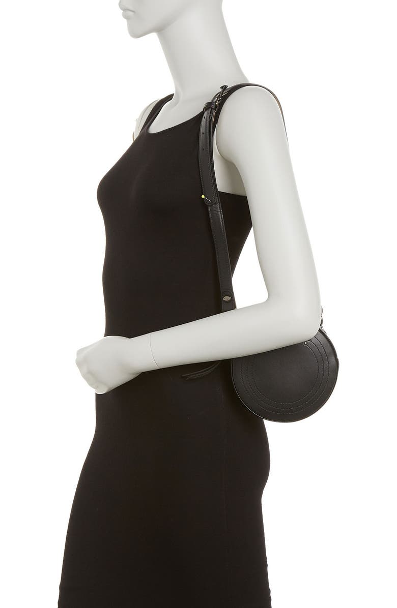 Longchamp Circle Shoulder Bag, Alternate, color, Black