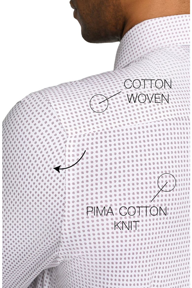 Abstract Dot Cotton Shirt, Alternate, color, WHITE/ WINE