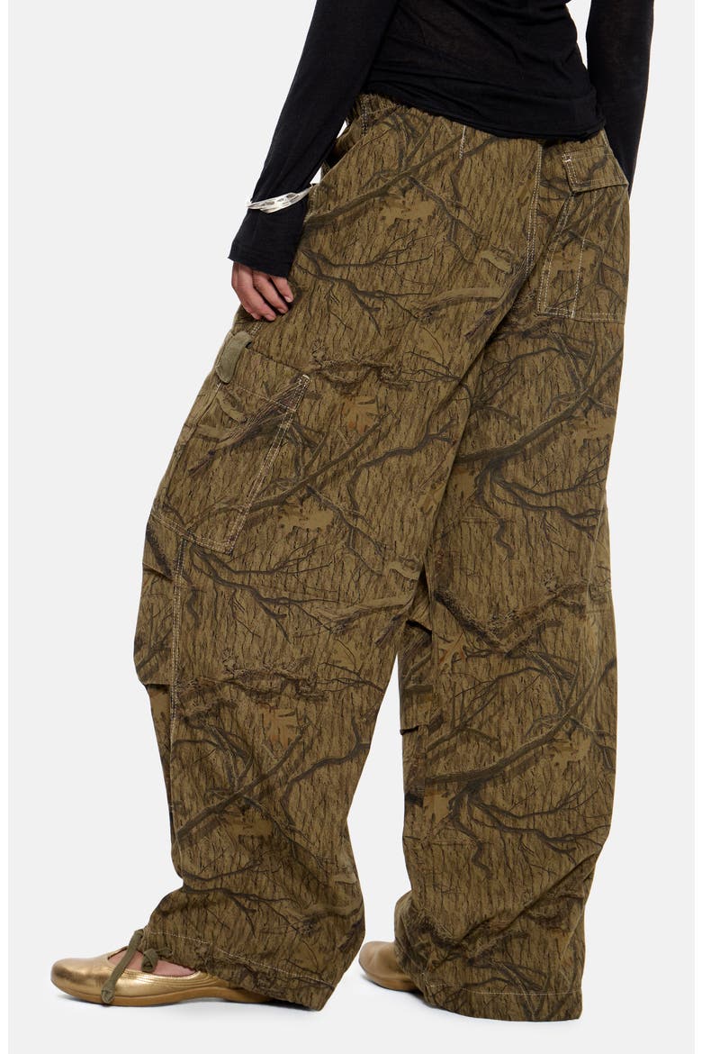 Forest Camo Parachute Pants, Alternate, color, CAMO