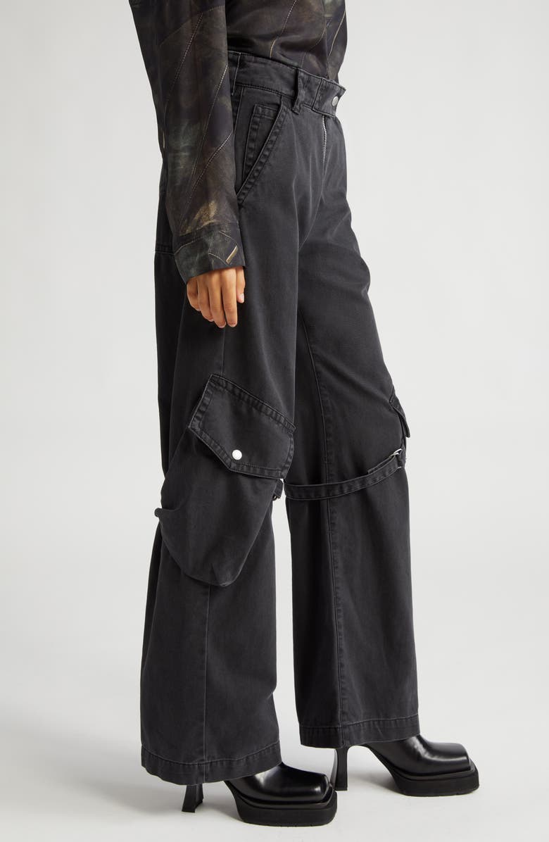 Acne Studios Potina Cotton Cargo Pants, Alternate, color, 
