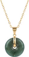 seree Button Jade pendant necklace