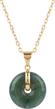 seree Button Jade pendant necklace