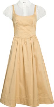 ASTR the Label Carrington Mixed Media Midi Dress