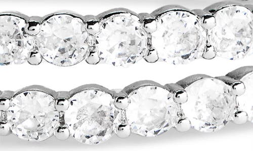 Nordstrom Rack Cubic Zirconia Bypass Bracelet In Silver