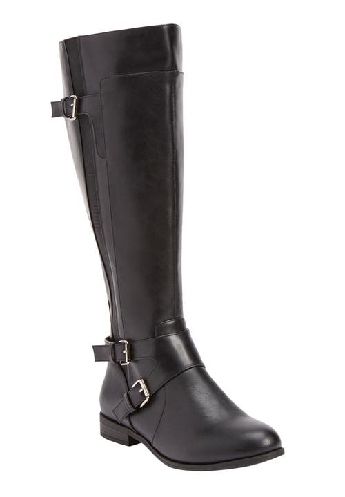 Comfortview The Whitley Tall Wide Calf Boot In Black