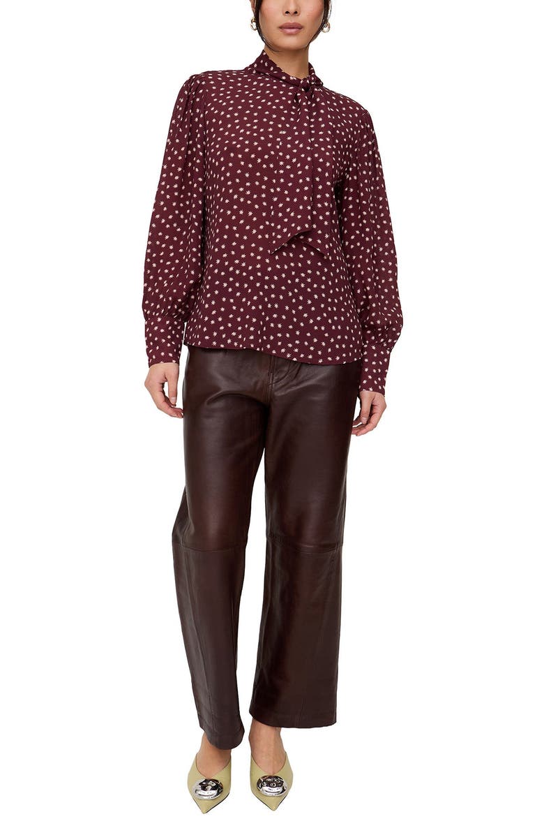 Lily and Lionel London Fifi bow Blouse, Alternate, color, Burgundy