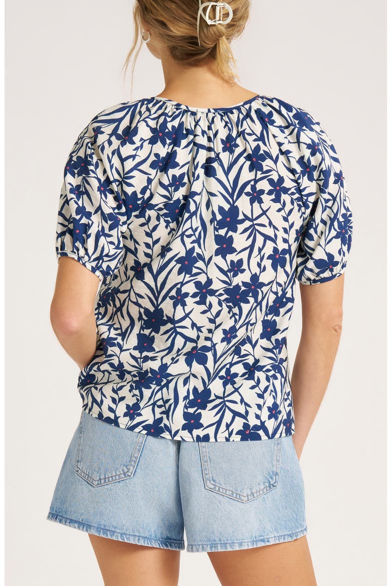 Zia Floral Raglan Sleeve Top, Alternate, color, VELLUM/ NAVY